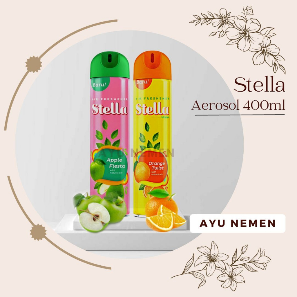 STELLA AEROSOL 400ML / STELLA PENGHARUM RUANGAN / PENGHARUM RUANGAN