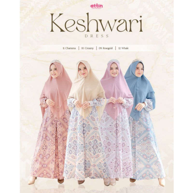 ATTIN - READY KESHWARI DRESS BY ATTIN / ORIGINAL ATTIN/GAMIS PREMIUM/DRESS BUSUI SYARI MEWAH/GAMIS K