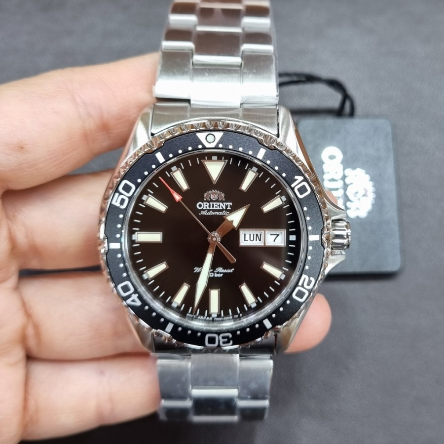 100% ASLI JAM PRIA ORIENT RA-AA0001B19B MAKO III SPORT DIVER AUTOMATIC BLACK DIAL