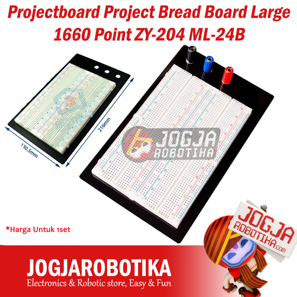 Projectboard Project Bread Board Large Besar 1660 Point ZY-204 ML-24B