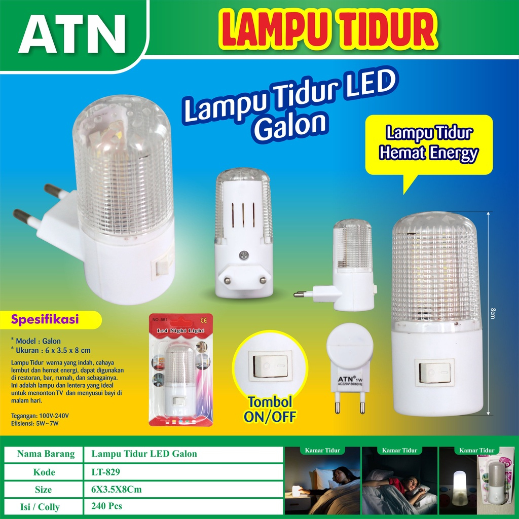 ATN LAMPU TIDUR LED MODEL GALON