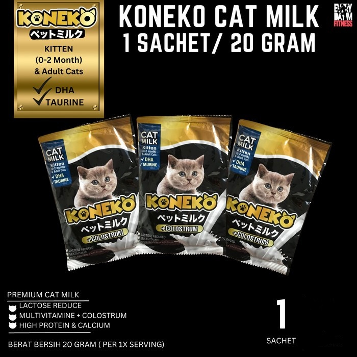 KONEKO MILK CAT ECER ECERAN 1 SACHET SUSU KUCING KONEKO 20GR SASET