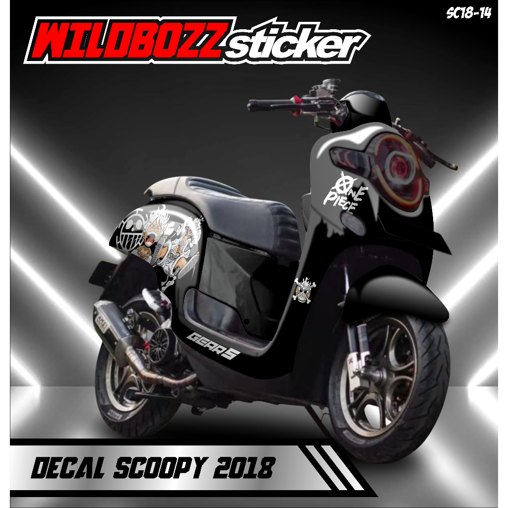 decal scoopy 2018 keren one piece gear5 full body (sc18-14) wildbozz sticker