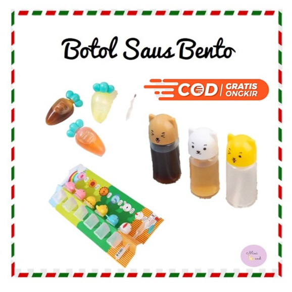 Botol Saus Mini/ Botol Saus Bento/ Botol Saus Tomat, Sambal, Kecap/ Wadah Saus Lucu/ Wadah Saus Bent