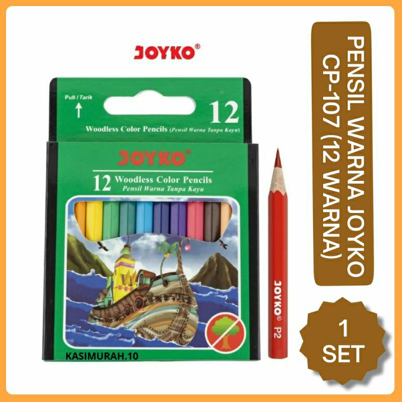 

Pensil Warna Pendek Joyko 12 Warna CP-107