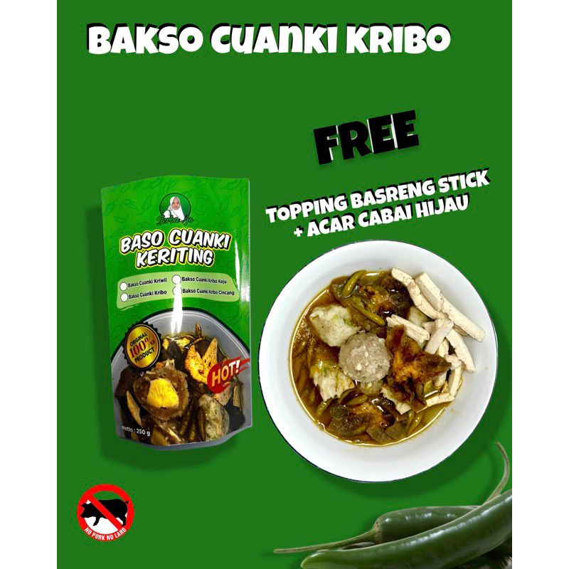 

Bakso Cuanki Kribo - somay ikan- tahu Ikan asli- Bakso urat polos