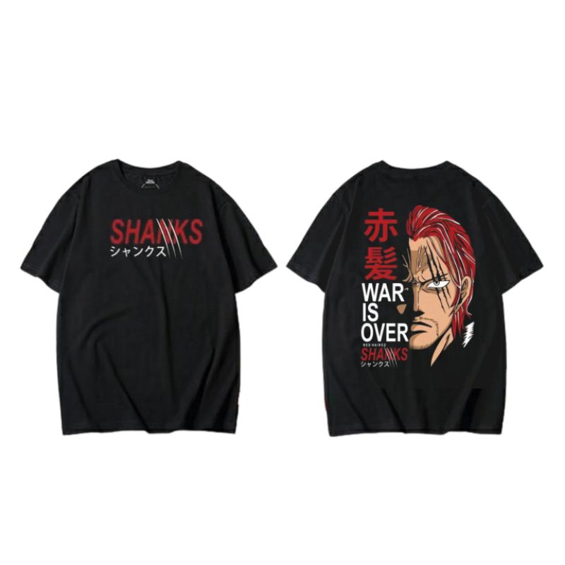 kaos one piece " AKAGAMI NO SHANK " - custom kaos satuan - kaos anime - kaos distro