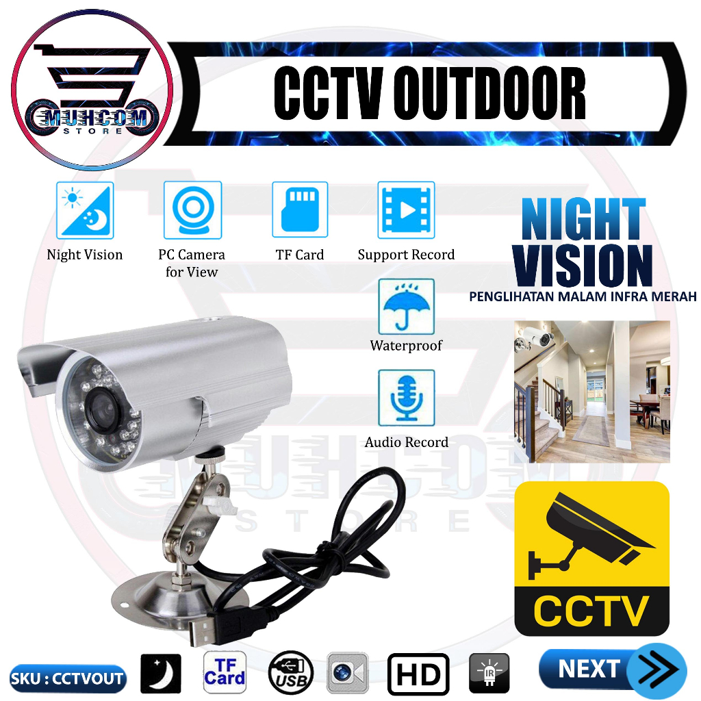 Camera Cctv Tanpa DVR Memory Outdoor Kamera Memori Micro SD TF Card Hidden Spycam Pengintai Pengawas