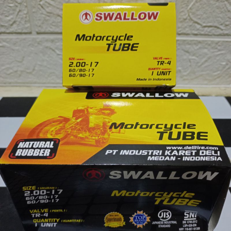 Ban dalam ring 17 SWALLOW 200-17 ukuran ban 60/90-17 - ban motor
