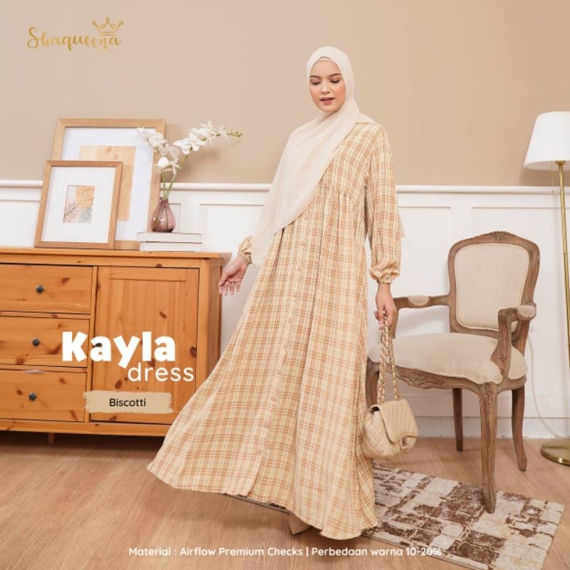 KAYLA DRESS BY SHAQUEENA/GAMIS KOTAK-KOTAK