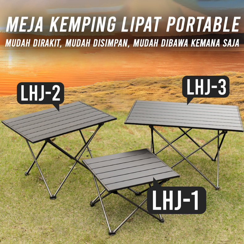 Meja Lipat Outdoor Aluminium Meja Lipat Camping Meja Lipat Portable