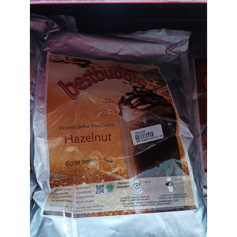 

Bubuk Minuman Best Bubble Rasa Hazelnut 1kg