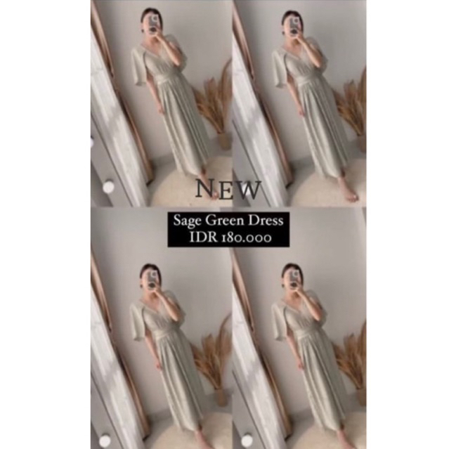 Sage Green Dress - NEW