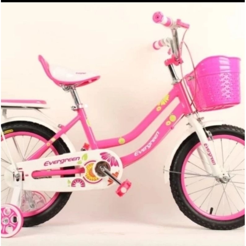 Sepeda Mini 12 Evergreen Daisy Keranjang