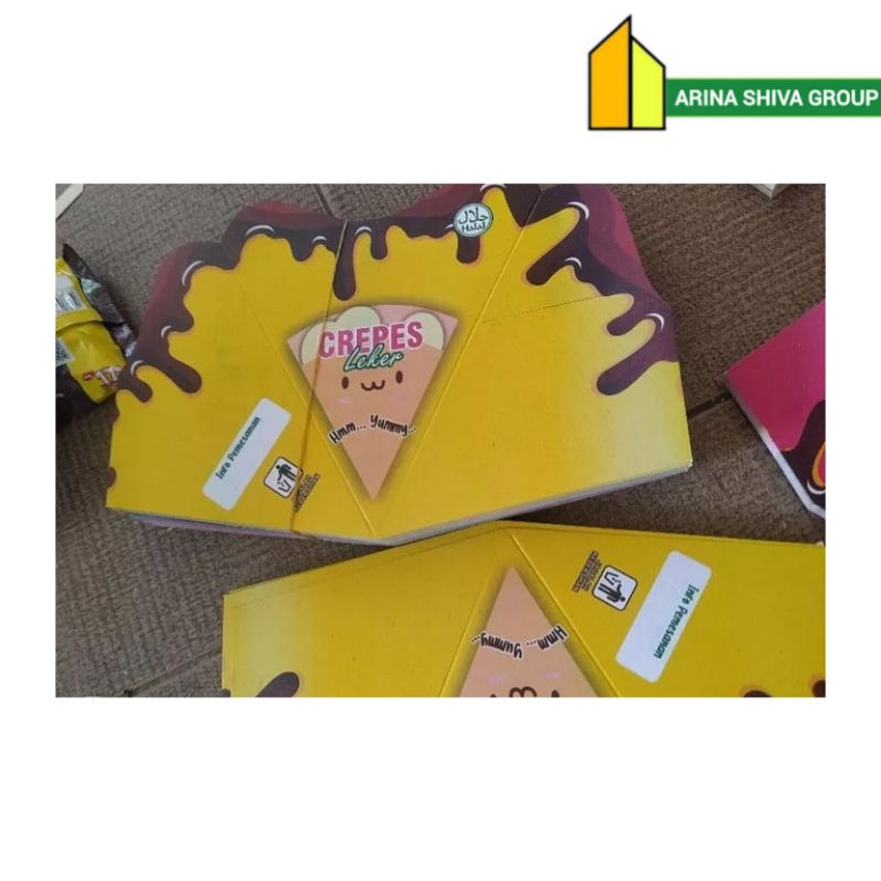 

700 LEMBAR KEMASAN CREPES LIPAT JUMBO PAPER CRAFT KARTON SUPER QUALITY | KERTAS LEKER KREPES CRISPY HIGH QUALITY | BOX LEKKER WAFFLE CROFFLE MURAH PRODUK TERBARU | CENTRAL JAYA ABADI | 2002