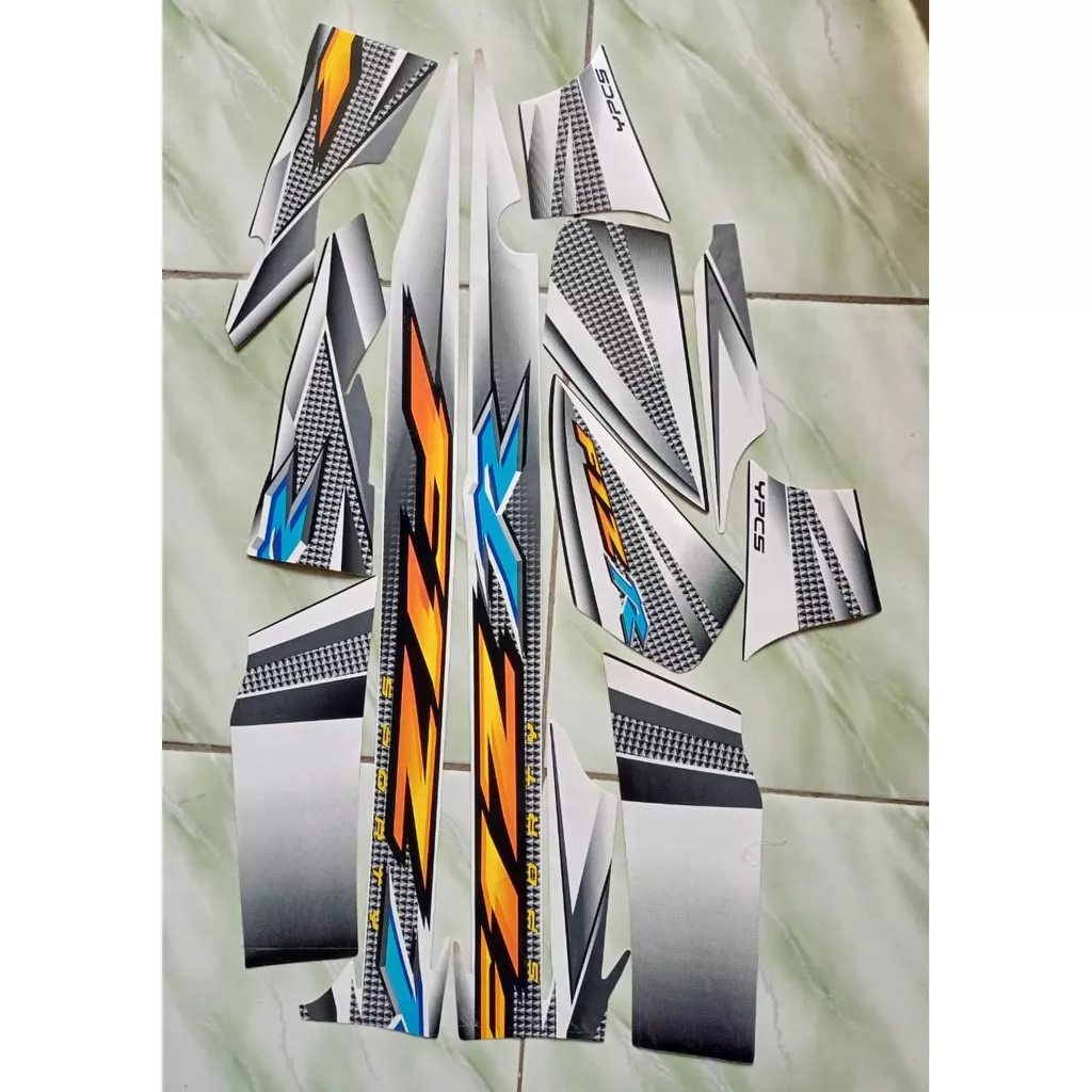 stiker striping yamaha fizr f1zr 2004 hitam lis body original
