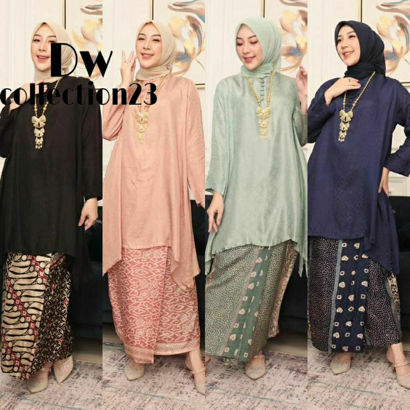 SETELAN ROK BATIK VISCOSE SEMI SUTRA PREMIUM / SETELAN BATIK TRADISIONAL INDONESIA