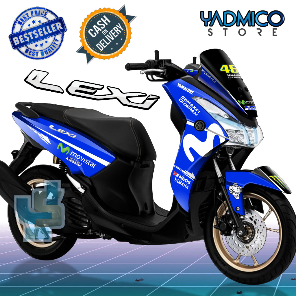 Decal Lexi 125 Full Body - Stiker Motor Yamaha Lexi 125 Full Body - Decal Hologram Lexi 125 Variasi 