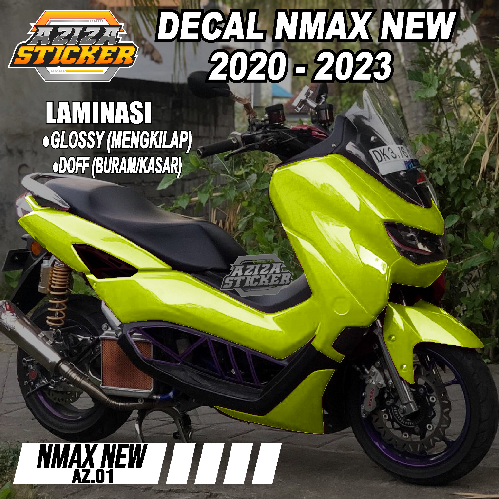 Aziza Sticker - Decal Stiker Polos NMAX NEW 2020 2021 2022 2023 Decal Stiker Fullbody Terbaru Aziza 