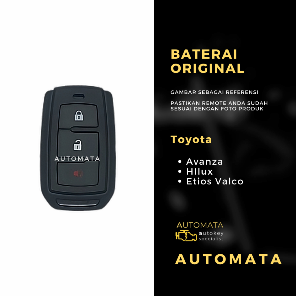 Baterai Remote Toyota Avanza Hilux Etios Valco Original Panasonic