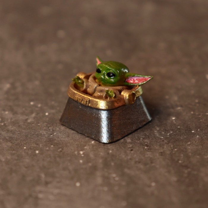 Baby yoda keycap star wars artisan keycaps disney grogu mandalorian