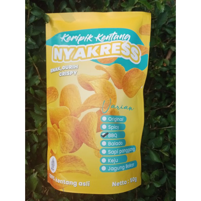 

Nyakress keripik kentang 50gr Rasa Barbeque