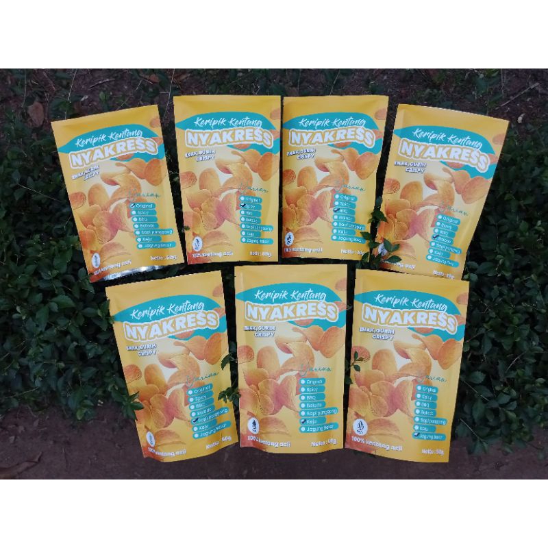 

Nyakress keripik kentang 50gr Varian semua rasa