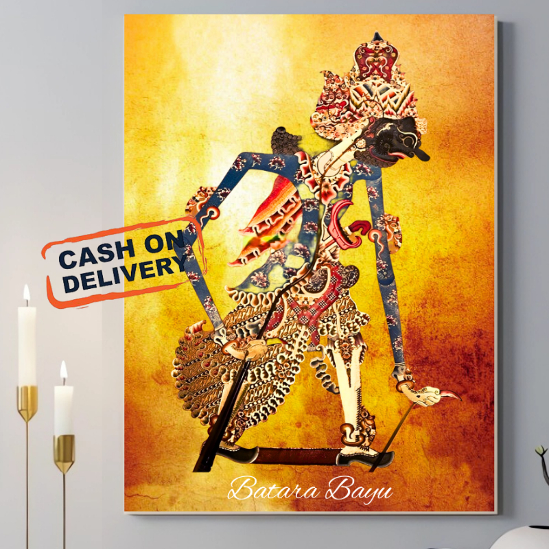 Poster Wayang Kulit BAtara Bayu Untuk Hiasan  Dinding Atau Wall Dekor Ruang Tamu