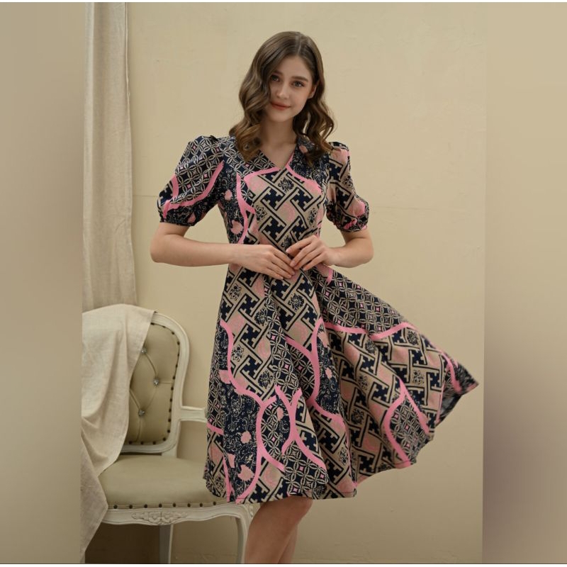 DRESS BATIK 319 BNI-BATIK FAMILY-SERAGAM BATIK