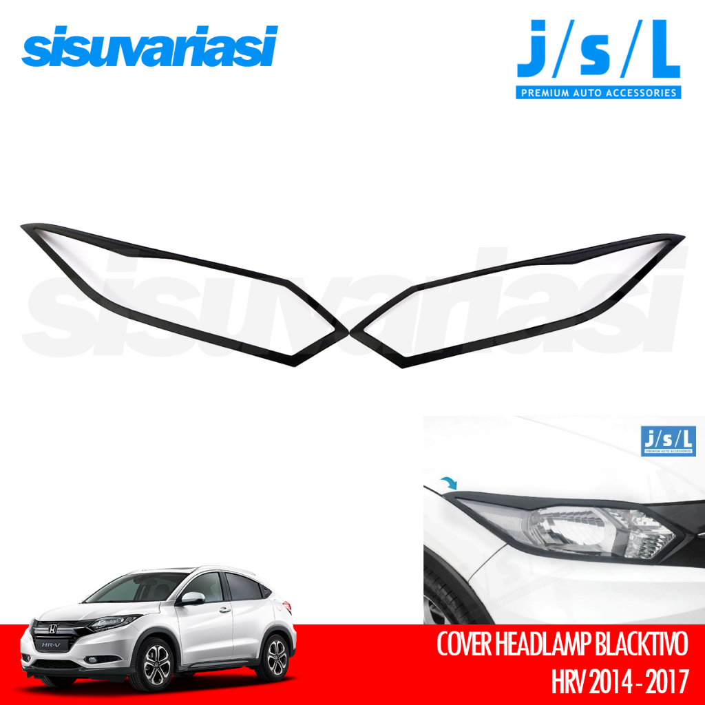 HRV Aksesoris JSL Cover Headlamp Lampu Depan Hitam Blacktivo