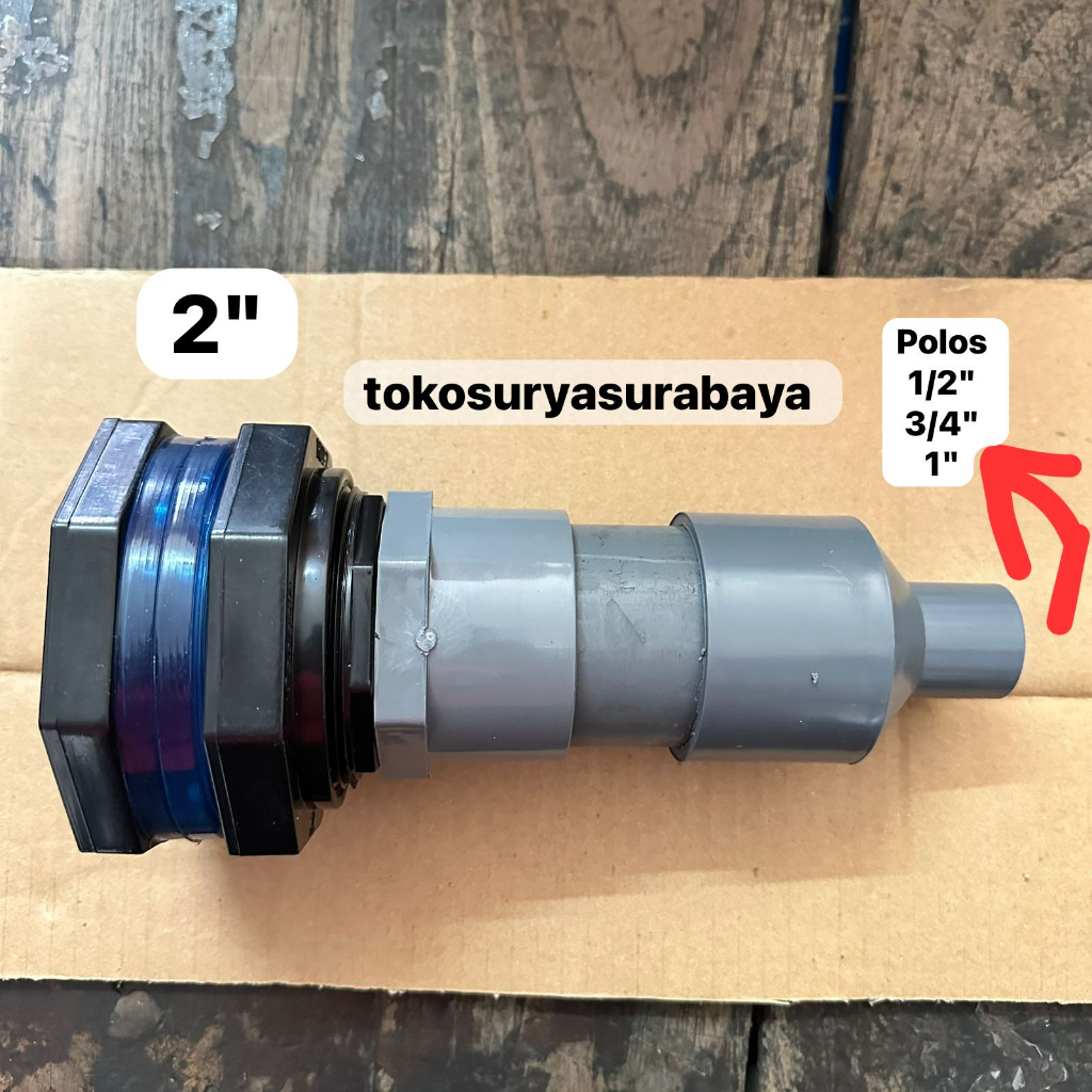 Mur Tandon 2" Mur Toren 2" Bulkhead 2" + Vlok Sok 2" x 1" Vlok Sok 2" x 3/4" Vlok Sok 2" x 1/2"