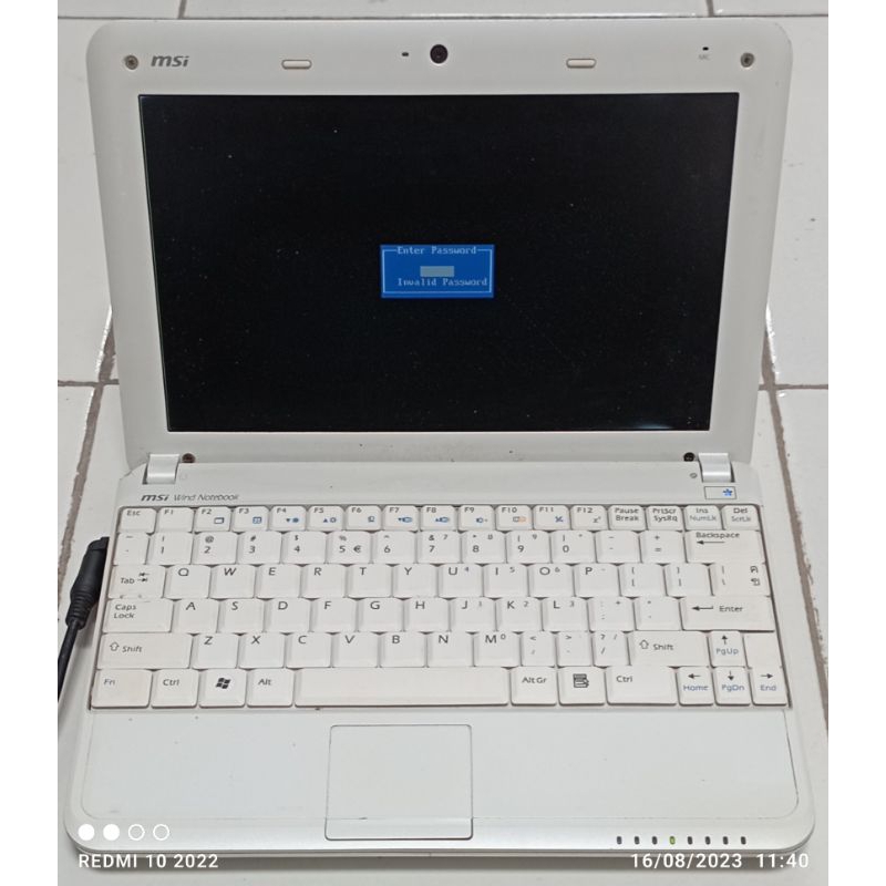 Notebook MSI intel Atom DDR2