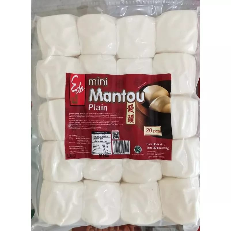 

Edo Mini Mantou Mantao Mantau Isi 20 Pcs Plain Frozen Premium