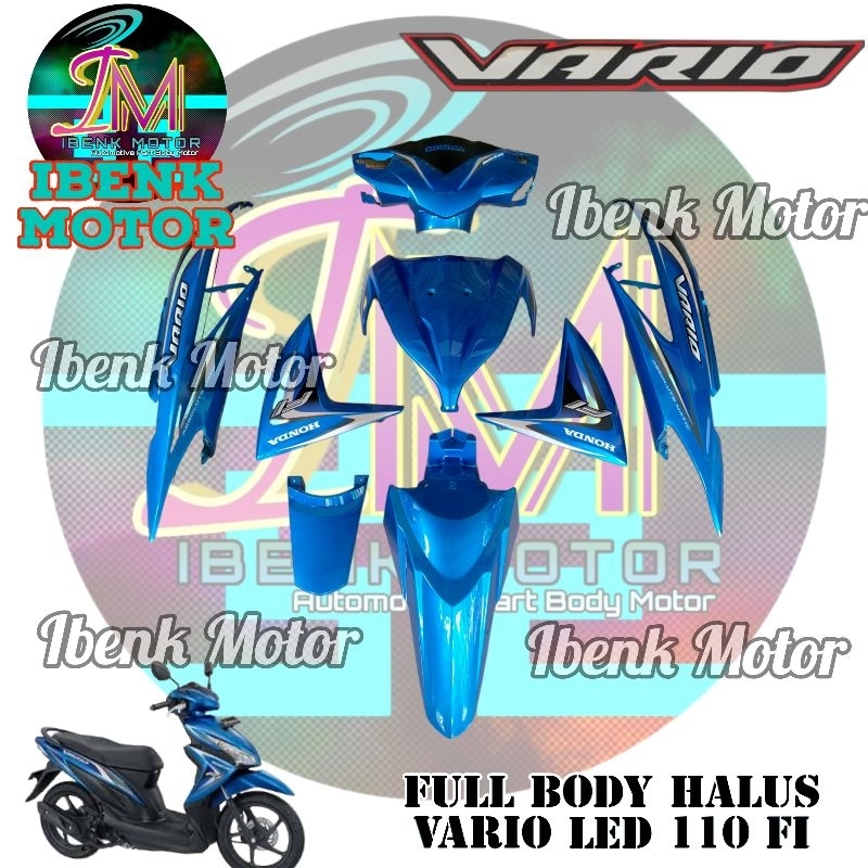 Cover Body Halus Vario LED 110 Fi Esp Warna Biru