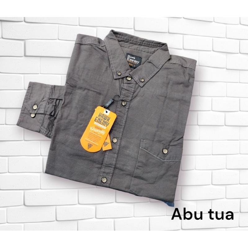 kemeja panjang polos hawk enemy