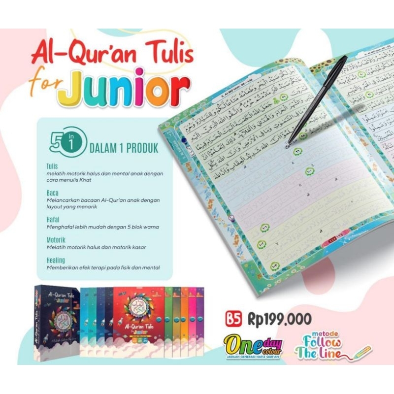 AlQuran Tulis For Junior 10 Jilid (PER 3 JUZ)/ AlQuran Tulis/ AlQuran Tulis Sendiri/ Tulis Sendiri Mushafmu/ Menulis AlQuran/ AlQuran Tulis Junior