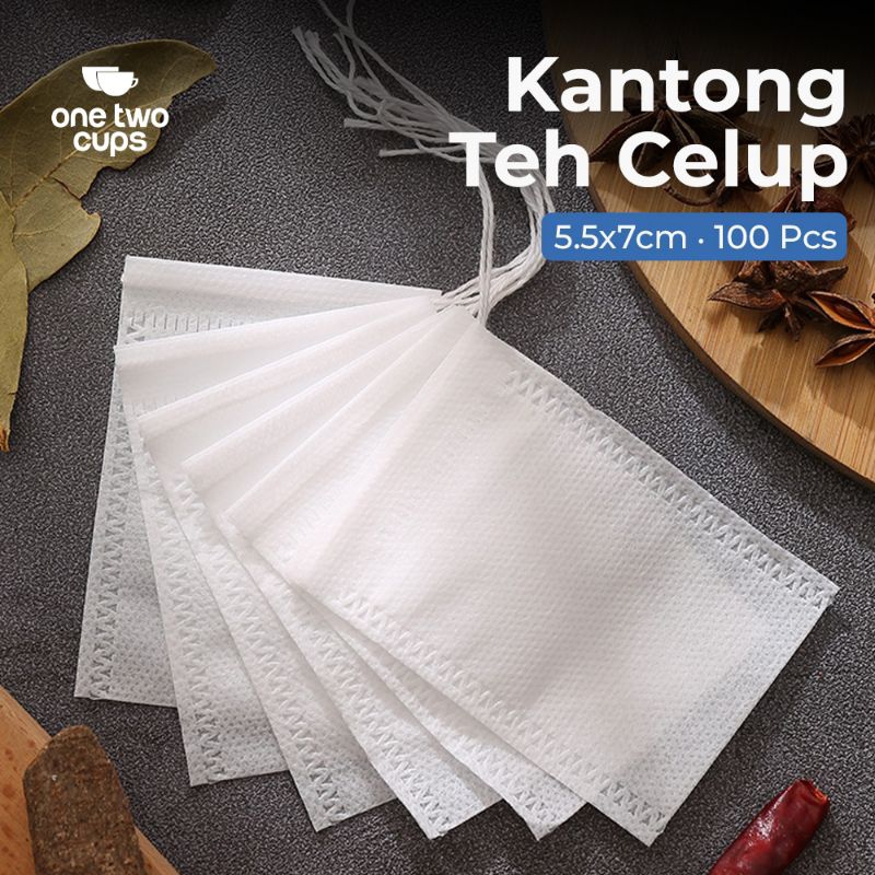 

Kantong Teh Celup Kosong 100 pcs Tea Bag Saringan Kain Teh Bumbu Dapur
