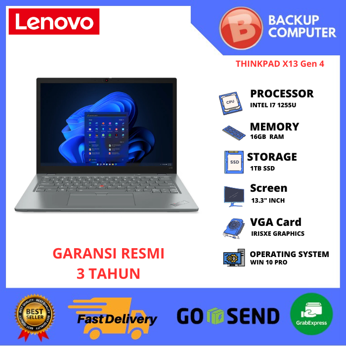 LAPTOP LENOVO THINKPAD X13 Gen 3 21BQS80300 I7 1255U