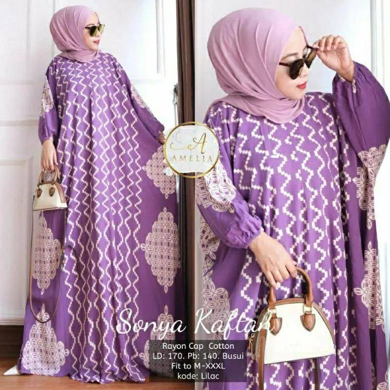 Sonya Kaftan Baju Muslimah Wanita Busui Friendly