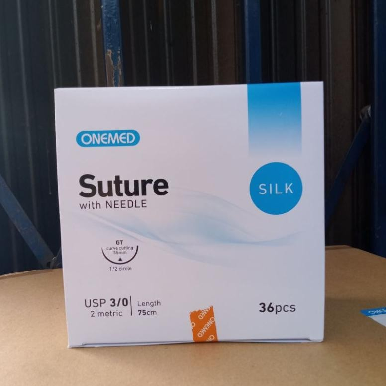 News Silk Suture With Needle 3/0 Onemed 2 Metric Isi 36 Pcs