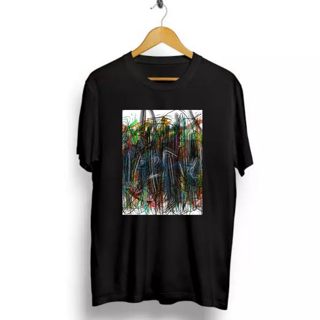 kaos desain lukisan abstrak kaos pria wanita kaos seni abstrak flower forest art 66537