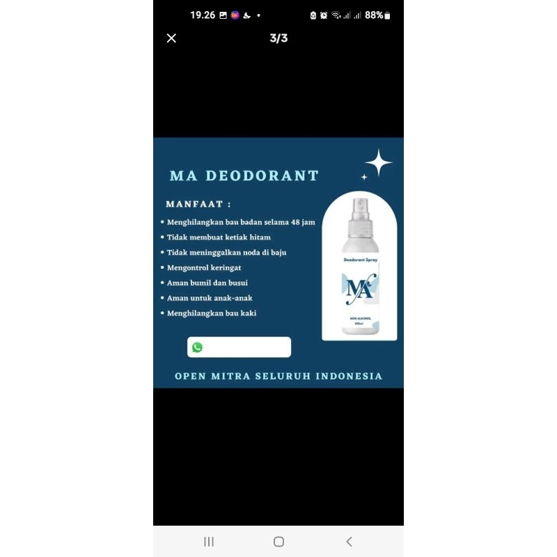 Madeo Deodorant spray