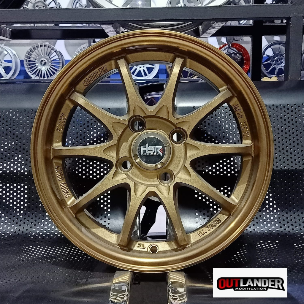 Promo Paket Velg R14 + ban accelera Calya Sigra Brio Satya Agya Ayla Pelek Racing HSR Hiroshima r14