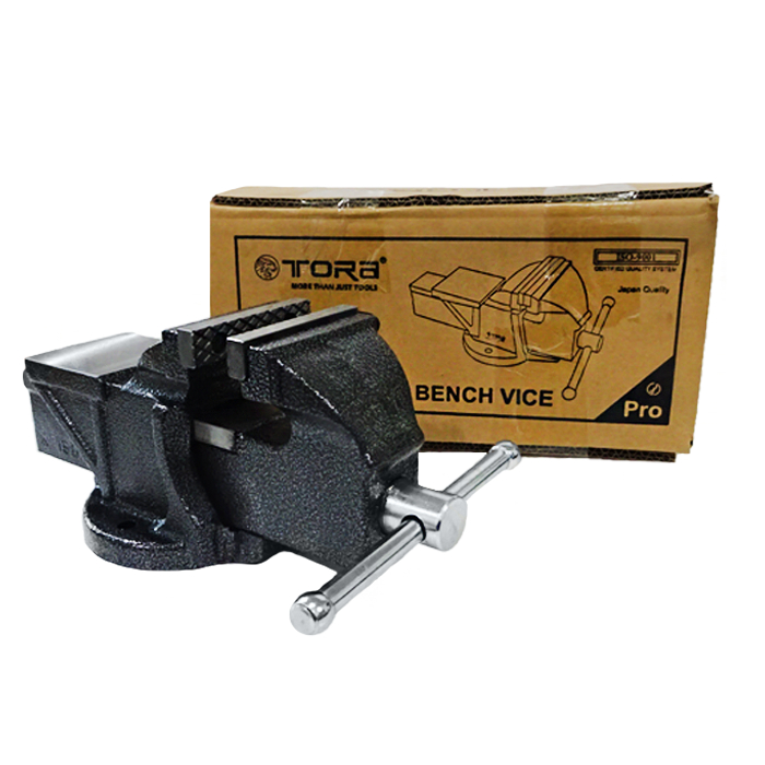 TORA Catok Paron Hitam 3 Inch - Bench Vice Fixed With Anvil