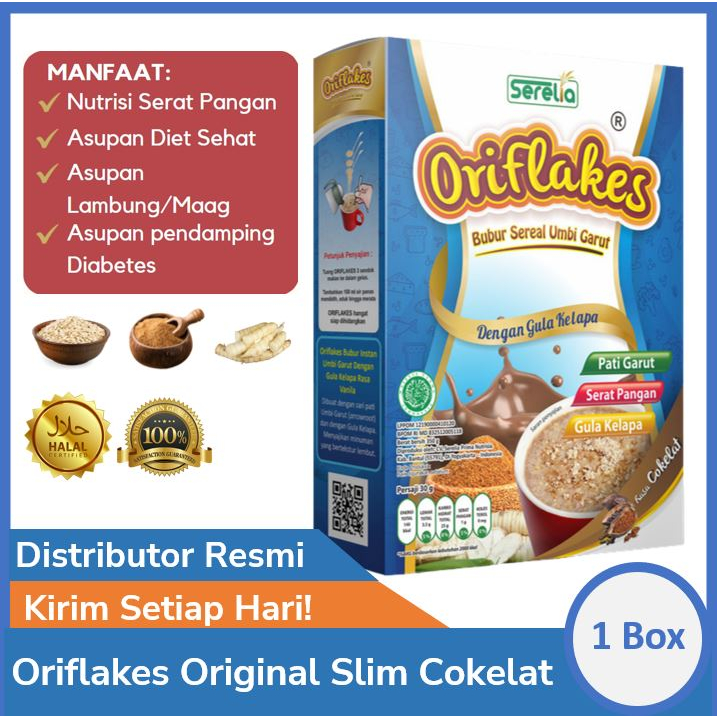 

Oriflakes Slim Diet Coklat Oriflakes Sereal Umbi Garut 350gr