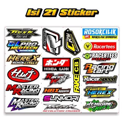 STIKER MOTOR HONDA GANK | STIKER RACING HONDA GANK MOTOR ISI 21