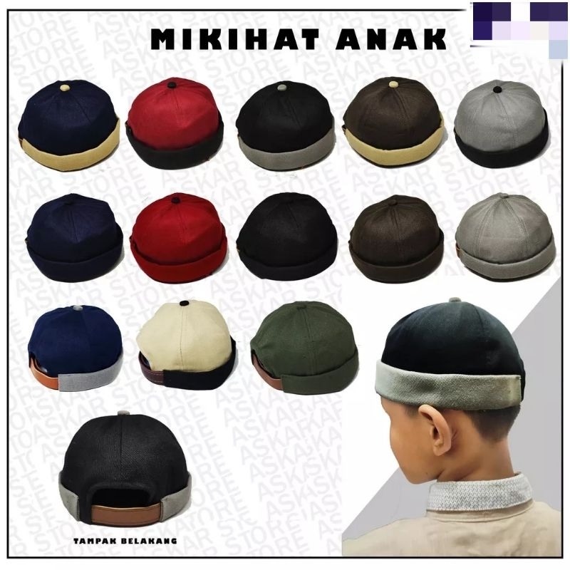 Peci anak mikihat / topi peci miki hat anak laki laki /peci uas laki laki 1 - 8 tahun