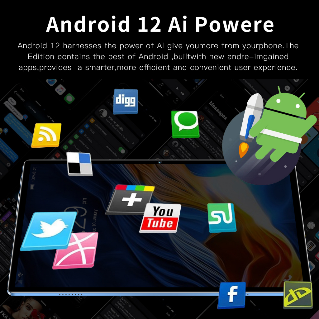 【Tablet pintar asli】2023 Tablet Murah 5G Baru Galaxy Tablet PC Pro11 Tab 10.1 Inci Baru 12GB+512GB Tablet Android12 Layar Full Screen Layar Besar Wifi 5G Dual SIM Tablet Untuk Anak Belajar hp tablet tab advan Gaming Tablet PC BISA COD