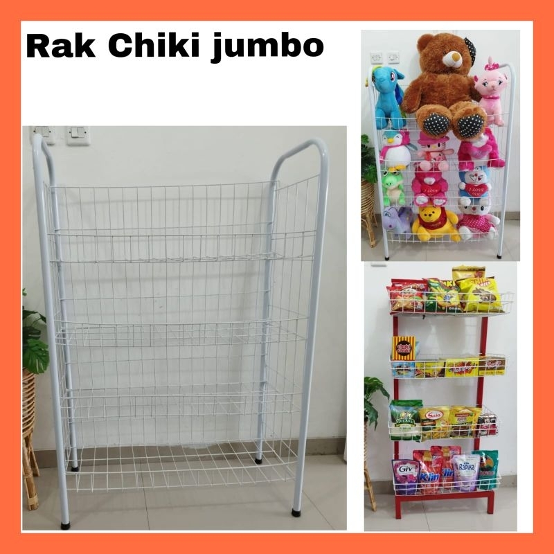 RAK CHIKI JUMBO RAK SNACK 4 SUSUN RAK DISPLAY SERBAGUNA