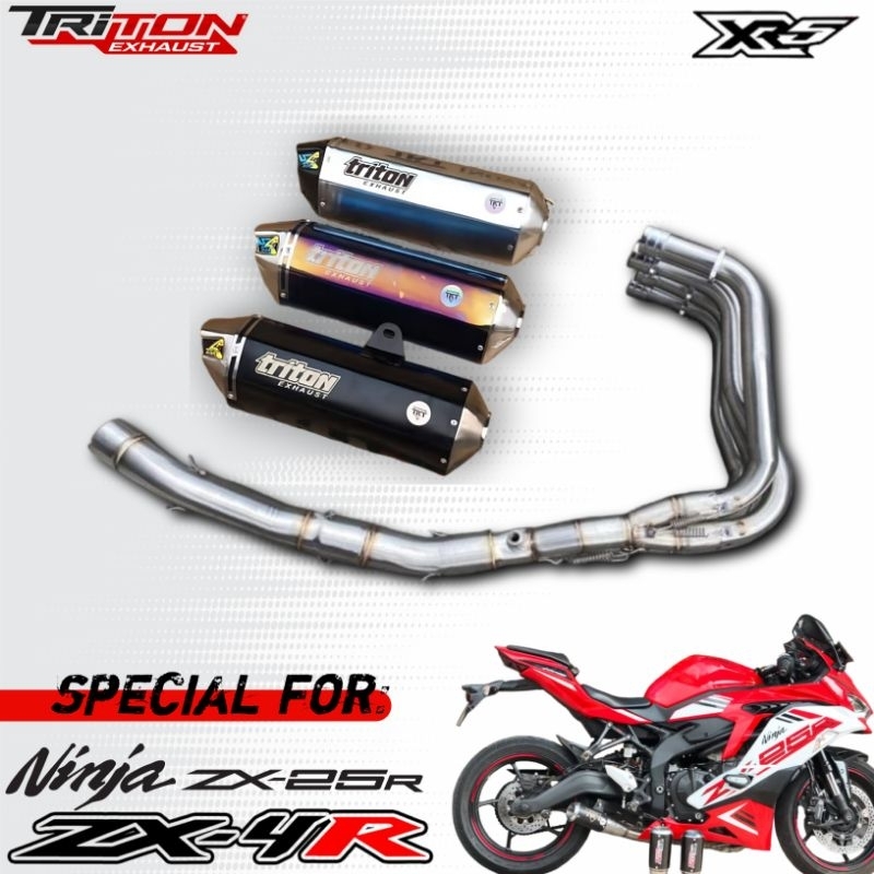 Knalpot Racing ZX25R, ZX25RR, ZX4R Fullsystem - Triton Exhaust XR 5 series